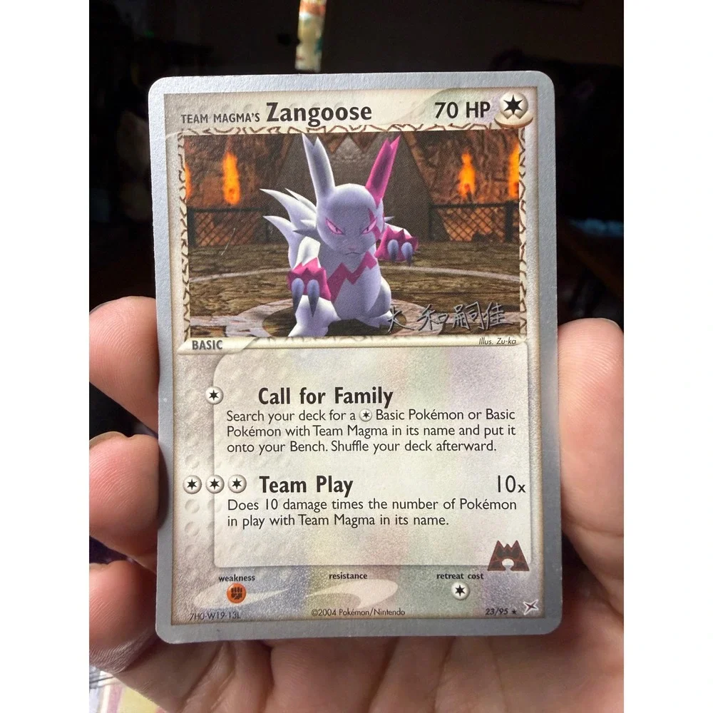 Pokemon Team Magma's Zangoose 23/95 2004 World Championships Signature Card